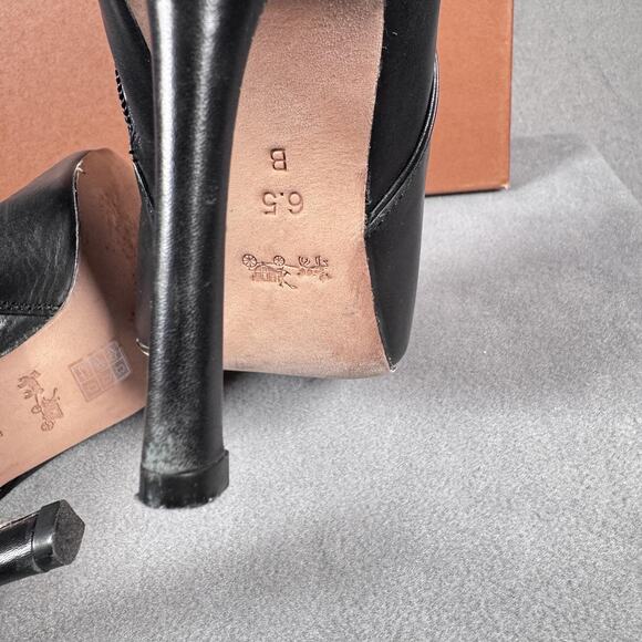 Coach Nila Dress Nappa Boots Womens Size 6.5 Black Leather Ankle Bootie Q6266 - Picture 8 of 12